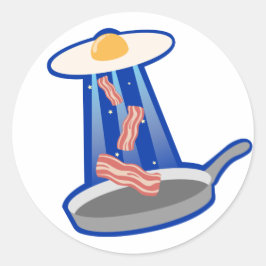 Ägg-UFO-dekal Runt Klistermärke