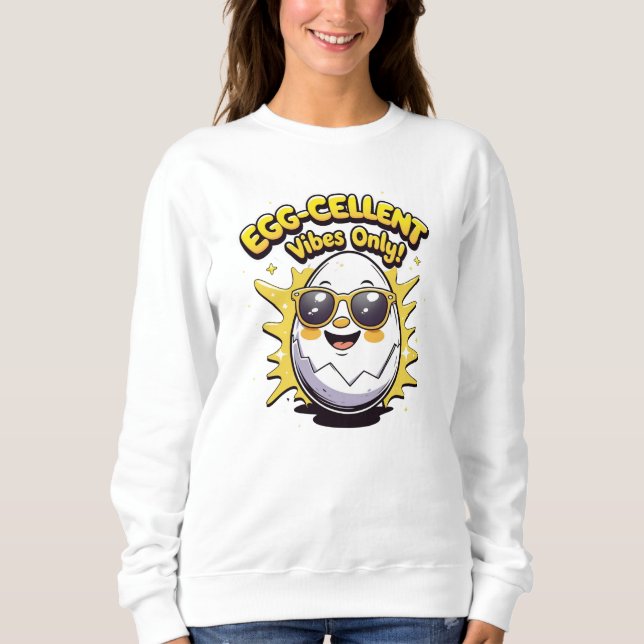 Ägg-utmärkt stämning bara! Rolig söt ägg-punshål T Shirt (Framsida)