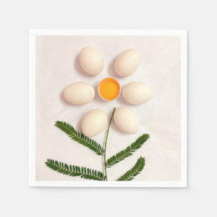 Ägg Yolk Flower Pappersservett