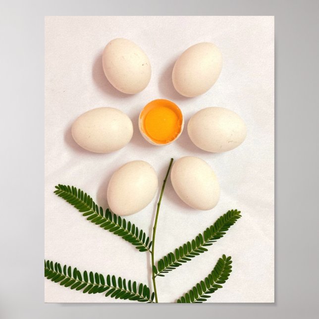 Ägg Yolk Flower Poster (Framsidan)