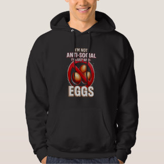 Äggallergi, jag är bara mot ägg hoodie