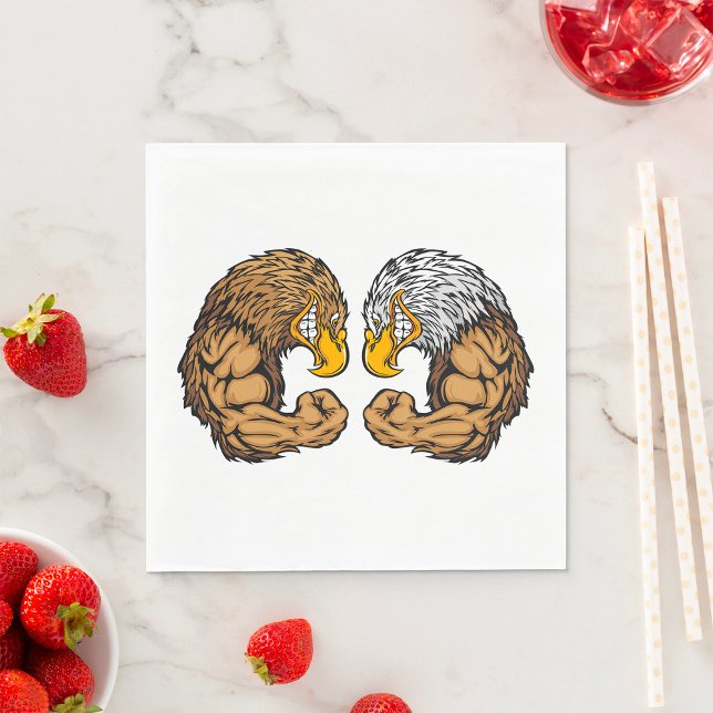 Äggar med muskler pappersservett (Skapare uppladdad)