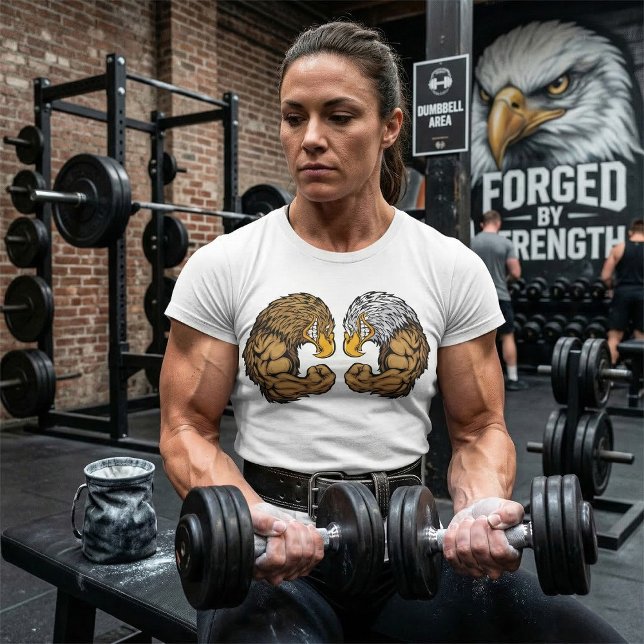 Äggar med muskler t shirt (Skapare uppladdad)