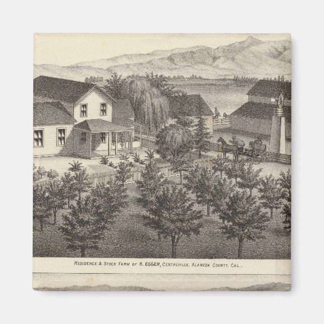 Äggare, hainer, bostäder, gårdar magnet (Framsidan)