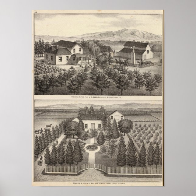 Äggare, hainer, bostäder, gårdar poster (Framsidan)