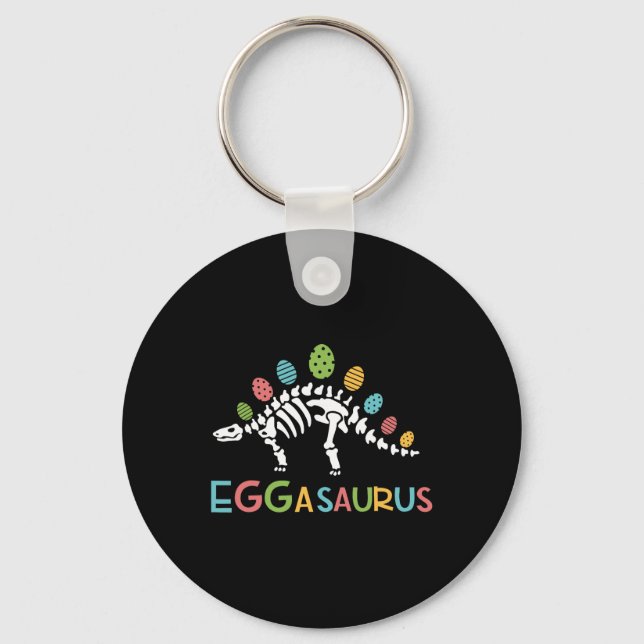 Äggasaurus Påsk Stegosaurus Dinosaurie Pojkar Barn Nyckelring (Framsida)