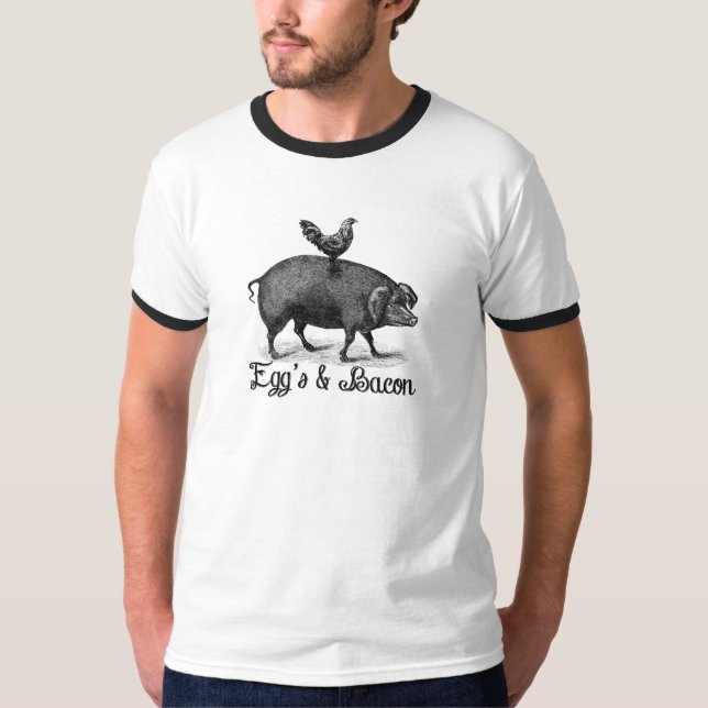 Äggbacongris Tee Shirt (Framsida)