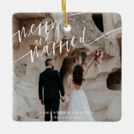 Äggben och gifta nylånade julgransprydnad keramik