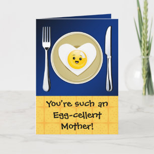 Äggcell Kawaii Mors dag Hälsning Kort