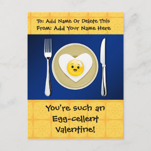 Äggcellent Kawaii Valentine Helg Vykort