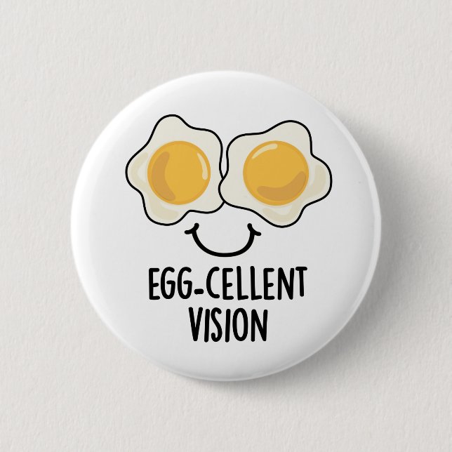 Äggcellent Vision Funny Egg Pun Knapp (Framsida)