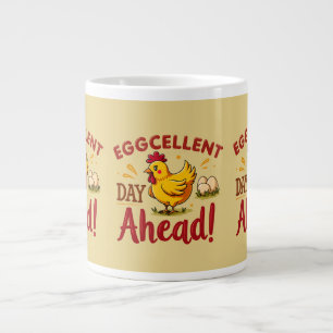 Äggcellsdag Ahead Funny Chicken Farm Jumbo Mugg