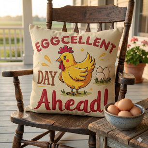 Äggcellsdag Ahead Funny Chicken Farm Kudde