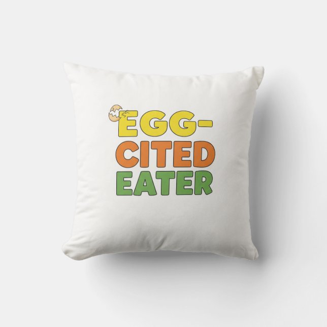 Äggciterad Eater. Kudde (Framsida)