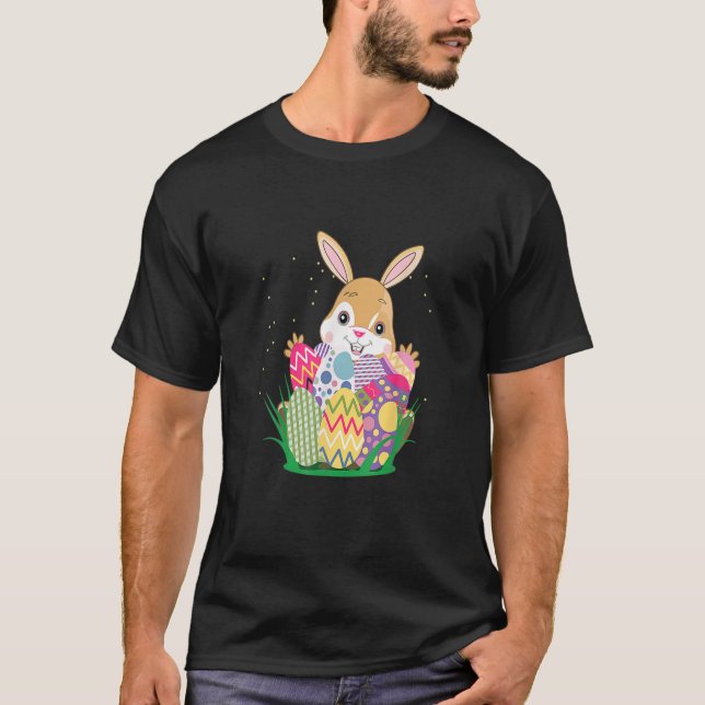 Äggciterade för Påskhare Rabbit Animal Funny Öster T Shirt (Framsida)
