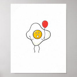 Äggdesign med ballong, anpassa, anpassa poster