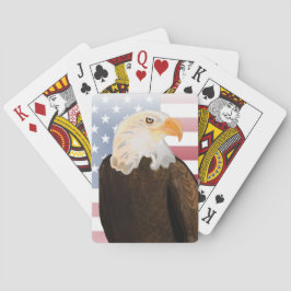 Äggel med Fästad amerikansk Flagga Casinokort