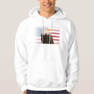 Äggel med Fästad amerikansk Flagga Hoodie