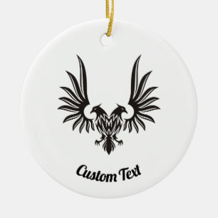 Äggel med två huvud, keramisk prydnadsföremål julgransprydnad keramik