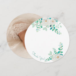 Aggela Round Photo - tackkort Inbjudningar