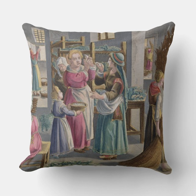 Äggen kläcker behörigen in i maskar, dem är täckt kudde (Framsida)