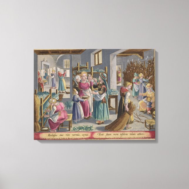 Äggen som kläckts in i Mask täcks av Canvastryck (Framsida)