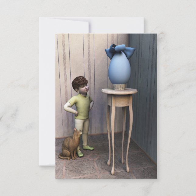 Äggen (version med liten pojke) meddelande (Framsida)