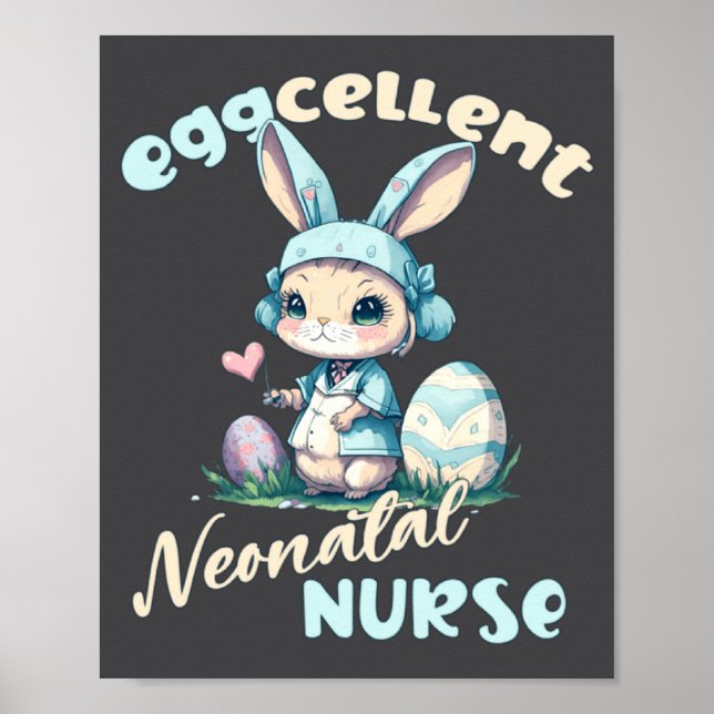 Äggfantastisk neonatal sjuksköterska påskharpun  poster (Framsidan)