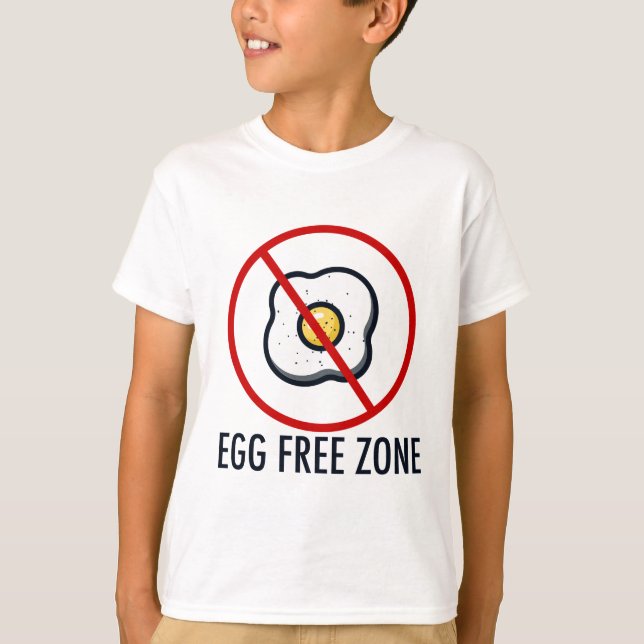 Äggfria Zona livsmedelsallergy Awareness Kids T Shirt (Framsida)