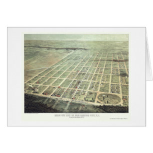 Ägghamnstad, panorama- karta för NJ - 1865 Hälsningskort