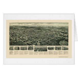 Ägghamnstad, panorama- karta för NJ - 1924 Hälsningskort