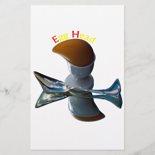 Ägghuvud Excentriska Design Brevpapper (Framsida)