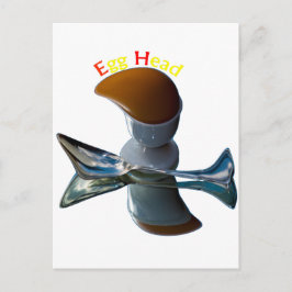 Ägghuvud Excentriska Design Vykort