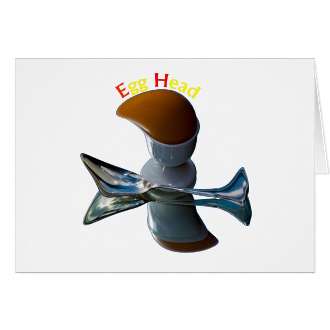 Ägghuvudets Quirky-design Hälsningskort (Framsidan Horizontal)