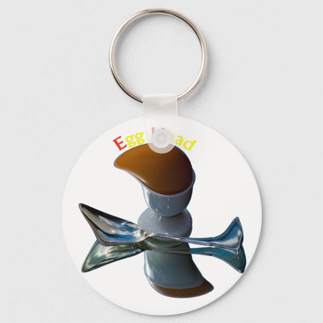 Ägghuvudets Quirky-design Nyckelring (Framsida)