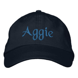 Aggie Blue Embroized Baseball Cap / Hat Broderad Keps