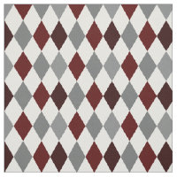 Aggie Maroon & Grått Argyle Mönster Fabric
