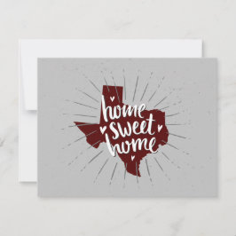 Aggie Maroon Home Sweet Home - Texas Anteckningskort