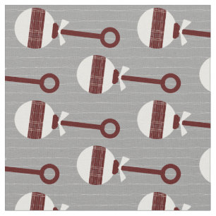 Aggie Maroon Play Baby Rattle på Grått Tyg