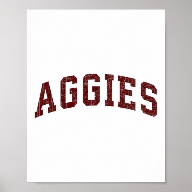 Aggies Älskare Aggies Souvenir Manar Women Kids Re Poster (Framsidan)