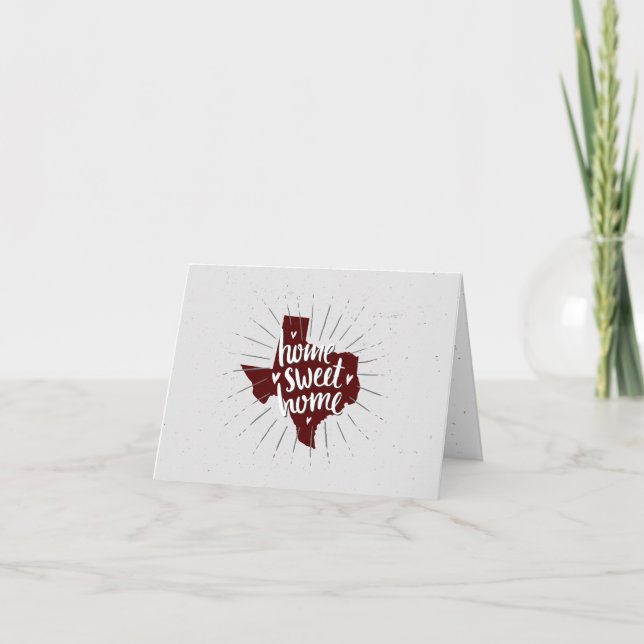 Aggies Maroon Home Sweet Home - Texas Anteckningskort (Framsida)