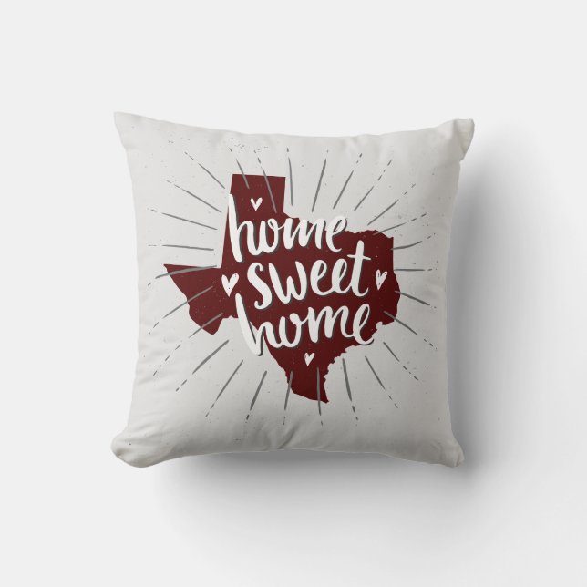 Aggies Maroon Home Sweet Home - Texas Kudde (Framsida)