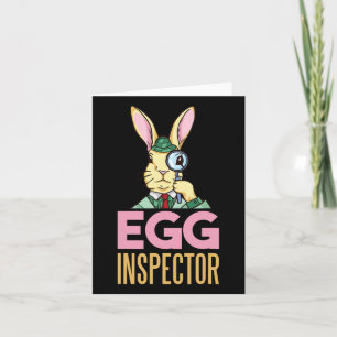 Ägginspektörens Påskhare Funny Rabbit Egg Huntin Kort