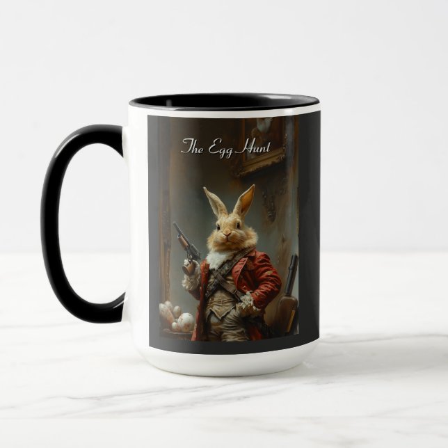 Äggjakt, påskhare jakt mugg (Vänster)