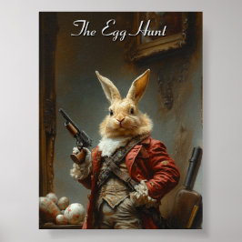 Äggjakt, påskhare jakt poster