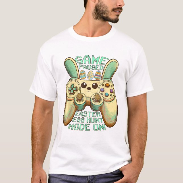 Äggjakt Spelare Game Pausad T Shirt (Framsida)