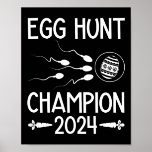 Äggjaktmästare Rolig Pappa Påsk Graviditet Annonse Poster