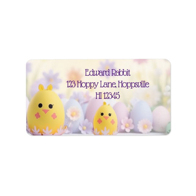Äggkälle: Unik Påsk Adressetikett (Framsidan)