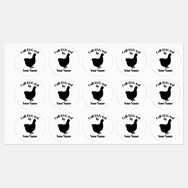 Äggkartong Stickers Coll- EGG- TED by ITT NAME (Ark)