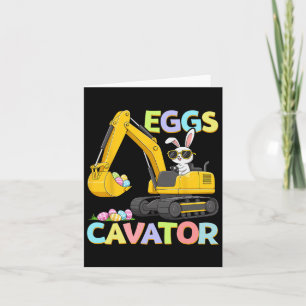 Äggkavator Påskhare Excavator Funny Rabbit B Kort